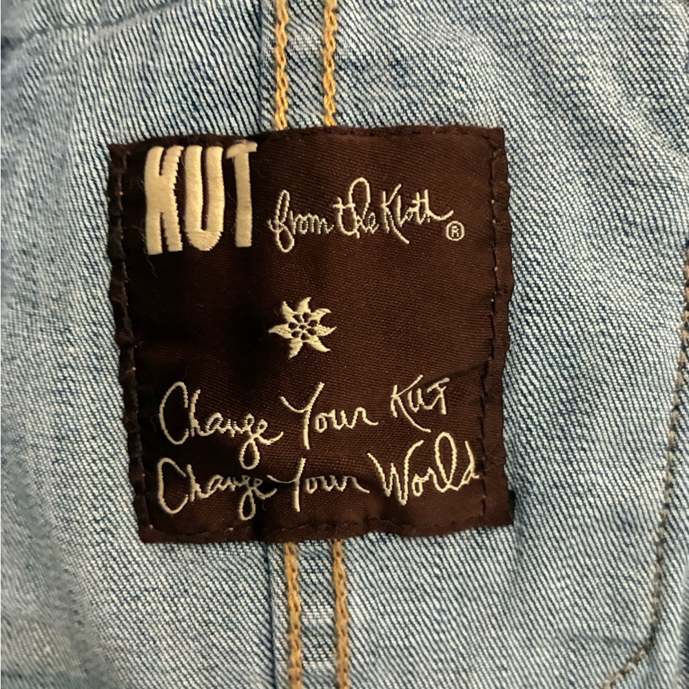 Kut from the Kloth Light Blue Denim Jacket - Women's Jean Coat - Picture 3 of 6